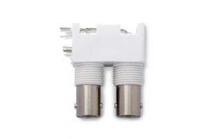 Dual Output, 75 Ohm BNC Circuit Board Mount