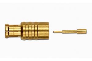 MCX Plug, Straight Semi-Rigid Crimp, 50 Ohm, RG405/U Type
