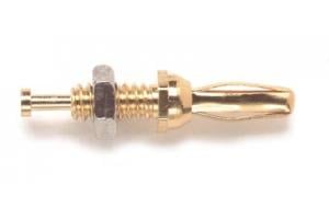 Miniature Banana Plug, 4-40 X .230" Stud With Solder Turret