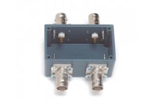 Shielded Box, Size B (2.25" X 1.38" X 1.13") With 4 BNC (F) Blue Enamel, With Cover