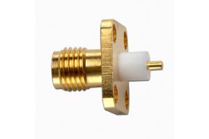 SMA 50 Ohm Jack, Panel Receptacle, 4 Hole