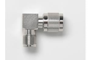 TNC Right-Angle Jack To Plug Adapter